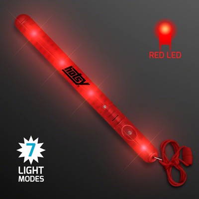 Flashing LED Red Patrol Wands - PRINTED
