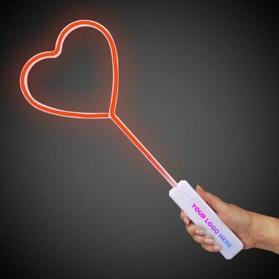 Red Heart Neon Wand