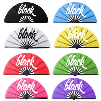 Nylon Cloth Folding Handheld Fan