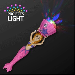 Mermaid Magic Wand Spinning Light Projector 12" - BLANK