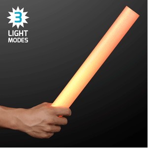 Light Up Orange Foam Sticks 16" Cheer Sticks - BLANK