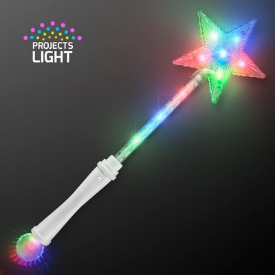 Blinky Super Star Wands, White Handle - BLANK