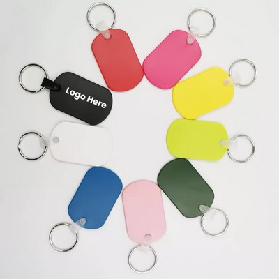 Oval Shape PVC Key Chain