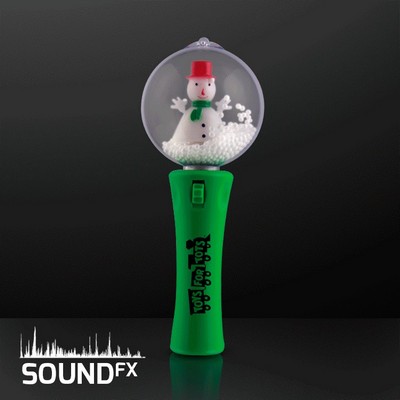 LED Spinning Snowman Light Wand - PRINTED