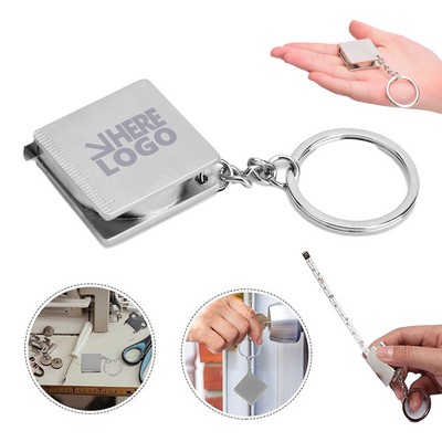 Square Tape Measure Key Chain Sliver