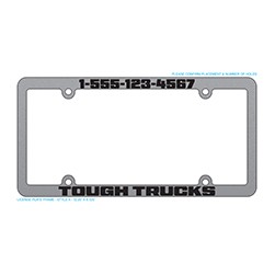 Satin Silver Chrome Faced License Plate Frame