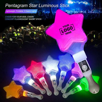 Custom Logo LED Star Shape Glowing Stick