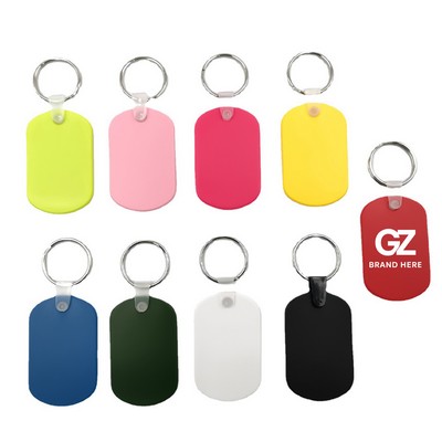 Oval Shape PVC Keychain