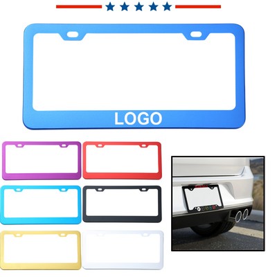 Custom metal license plate frame