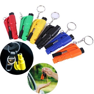 3-in-1 Compact Emergency Car Window Breaker Tool Keychain