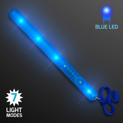 Flashing LED Blue Patrol Wands - BLANK