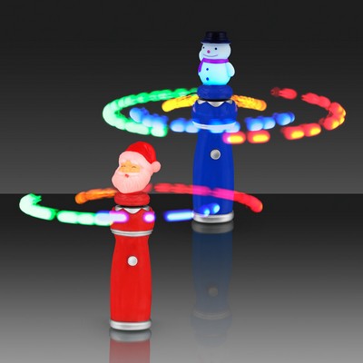 Orbiting LEDs Spinning Christmas Toy Wands - BLANK