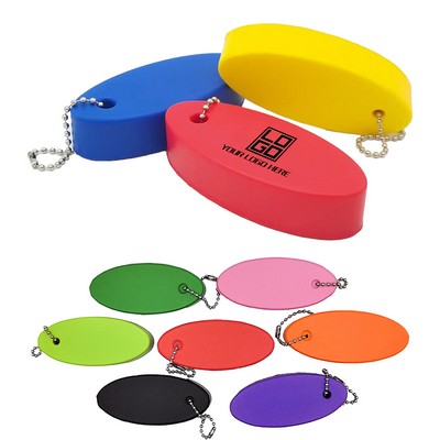 PU Oval Float Keychain