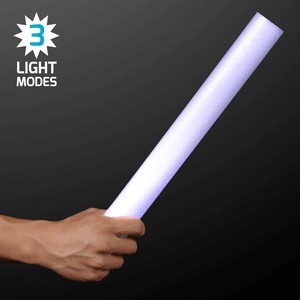 White LED Foam Sticks 16" Cheer Sticks - BLANK