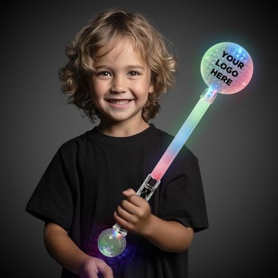 Jumbo Light Up Circle Wand w/Prism Ball