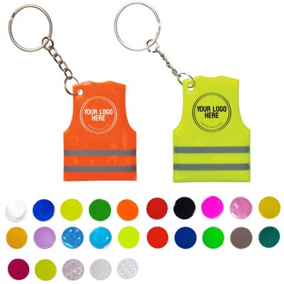 Reflective Safety Vest Keytag