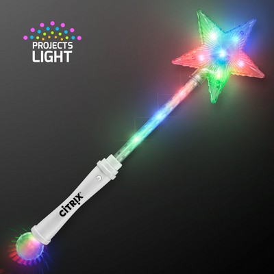 Blinky Super Star Wands, White Handle - PRINTED