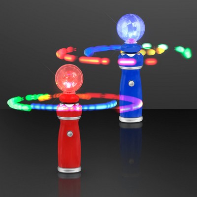Orbiting LED toy Wand with crystal ball - BLANK