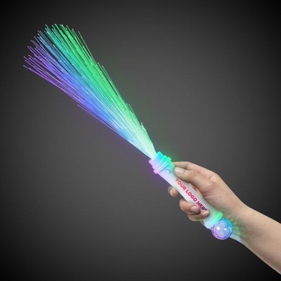 15" Light-Up Fiber Optic Wand w/Strobe Ball