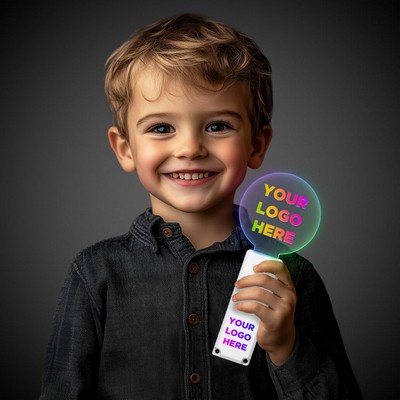 Imprinted Light Up Clear Circle Wand(Full Color)