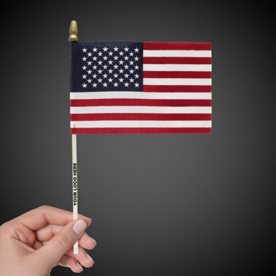 American Flags w/Wooden Handle